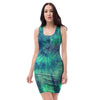 Spiral Green Tie Dye Bodycon Dress-grizzshop