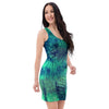 Spiral Green Tie Dye Bodycon Dress-grizzshop