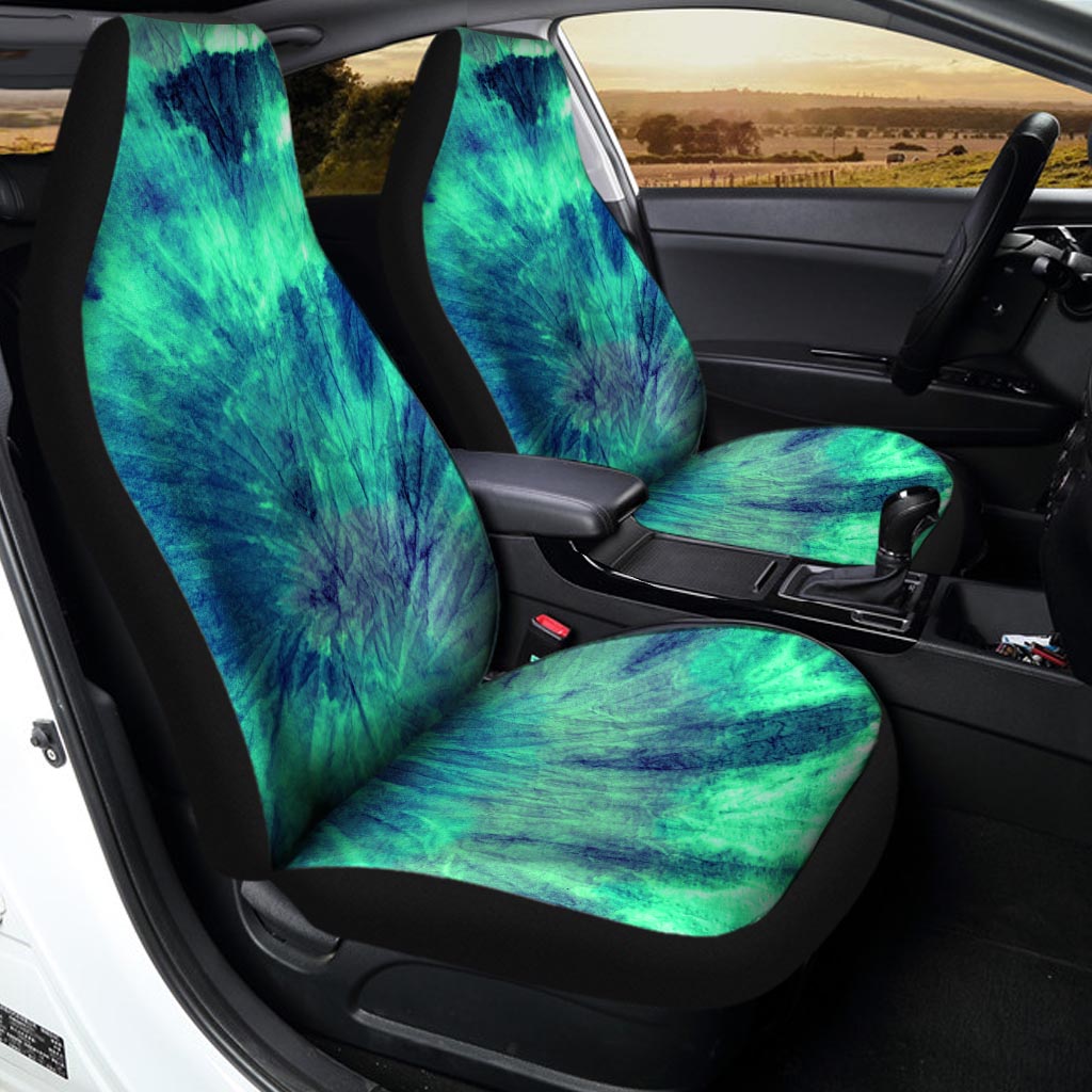 Spiral Green Tie Dye Car Seat Covers-grizzshop