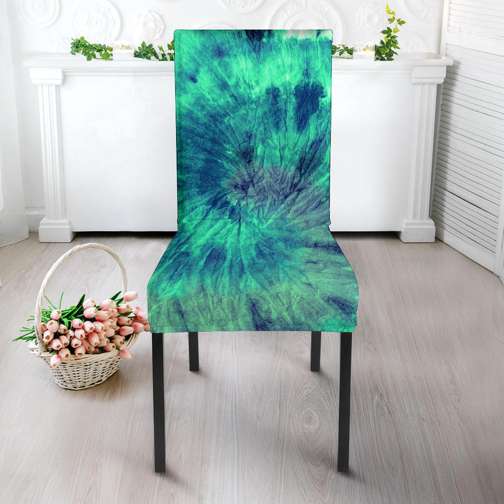 Spiral Green Tie Dye Chair Cover-grizzshop