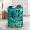 Spiral Green Tie Dye Laundry Basket-grizzshop