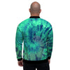 Spiral Green Tie Dye Men's Bomber Jacket-grizzshop