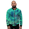 Spiral Green Tie Dye Men's Bomber Jacket-grizzshop