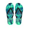 Spiral Green Tie Dye Men's Flip Flops-grizzshop