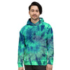 Spiral Green Tie Dye Men's Hoodie-grizzshop