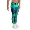 Spiral Green Tie Dye Men's Leggings-grizzshop