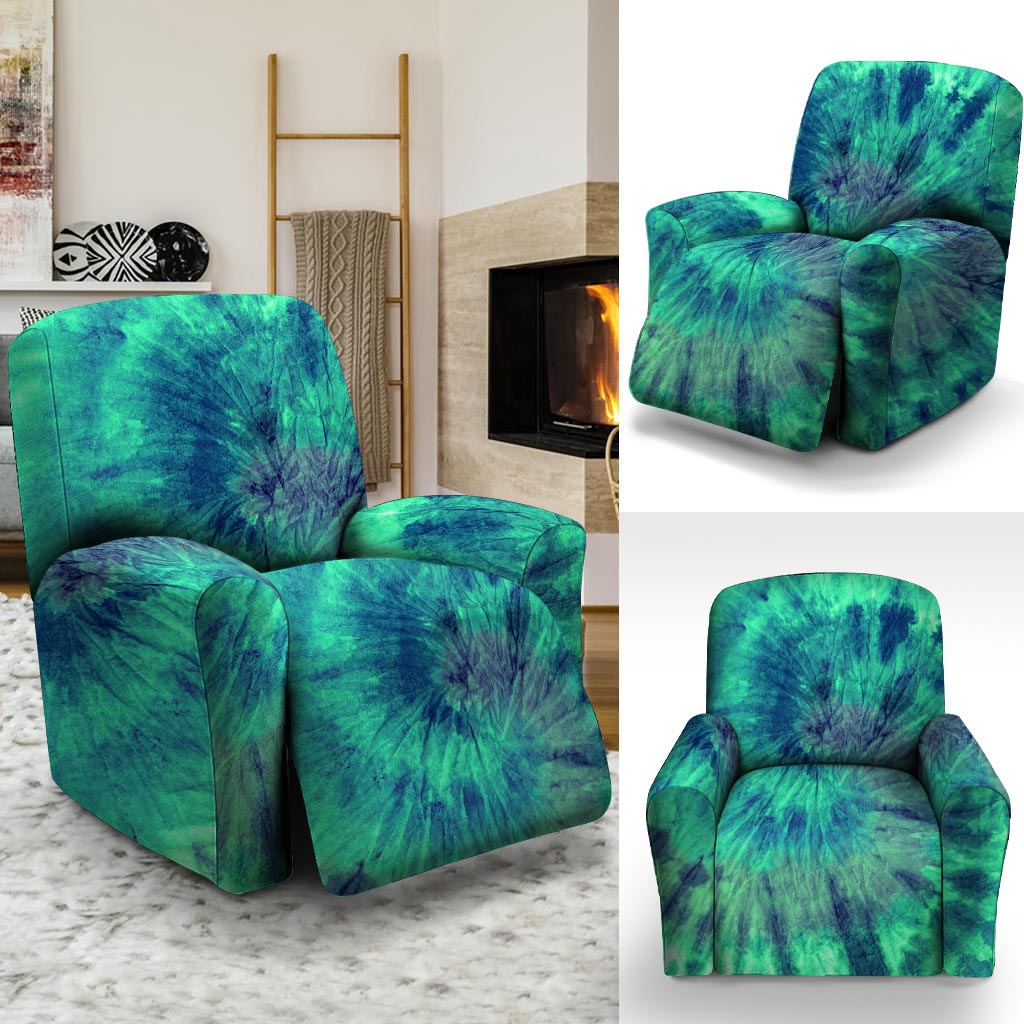 Spiral Green Tie Dye Recliner Cover-grizzshop