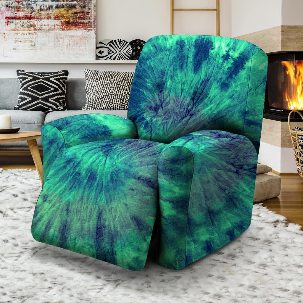 Spiral Green Tie Dye Recliner Cover-grizzshop