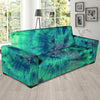 Spiral Green Tie Dye Sofa Cover-grizzshop