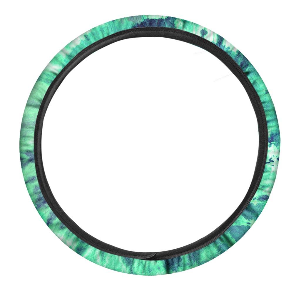 Spiral Green Tie Dye Steering Wheel Cover-grizzshop