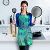 Spiral Green Tie Dye Women's Apron-grizzshop