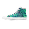 Spiral Green Tie Dye Women's High Top Shoes-grizzshop