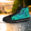 Spiral Green Tie Dye Women's High Top Shoes-grizzshop