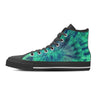 Spiral Green Tie Dye Women's High Top Shoes-grizzshop