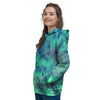 Spiral Green Tie Dye Women's Hoodie-grizzshop