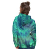 Spiral Green Tie Dye Women's Hoodie-grizzshop