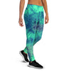 Spiral Green Tie Dye Women's Joggers-grizzshop