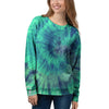 Spiral Green Tie Dye Women's Sweatshirt-grizzshop