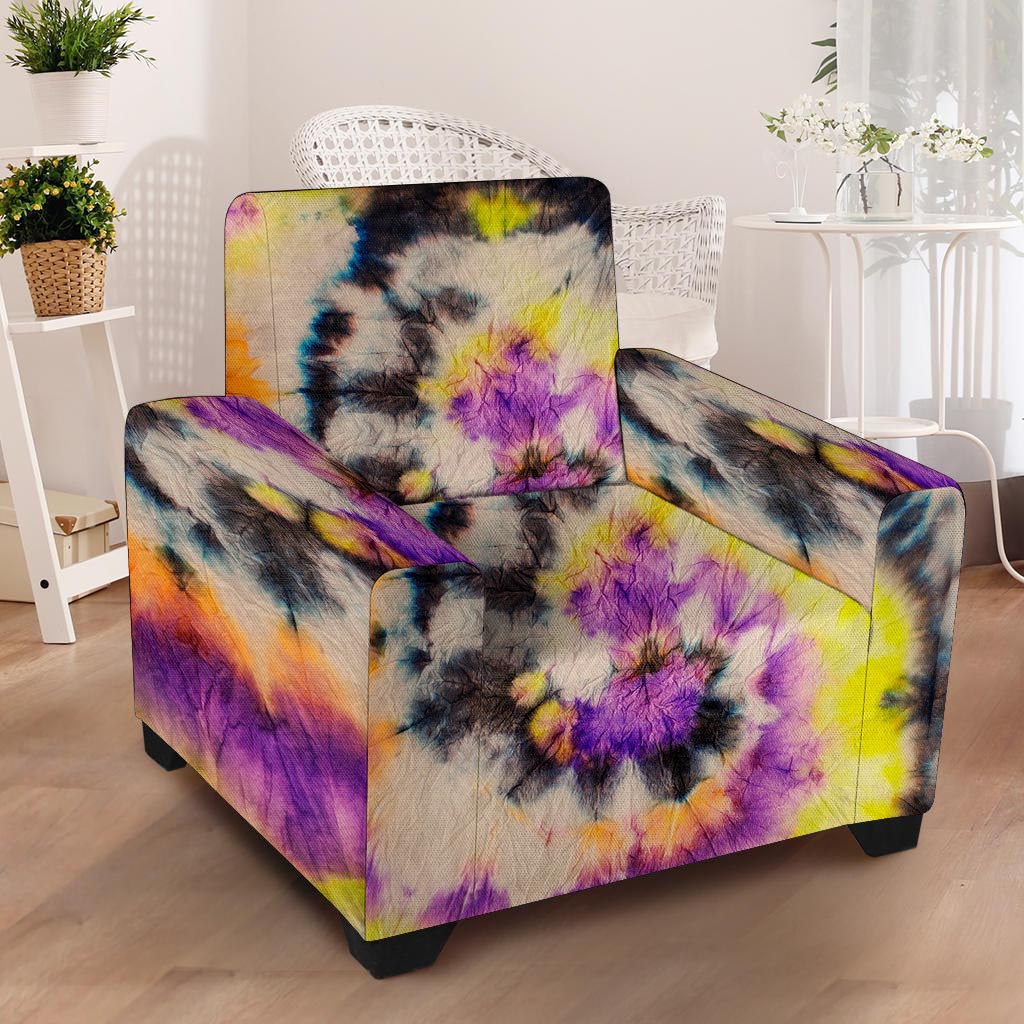 Spiral Hippie Tie Dye Armchair Cover-grizzshop