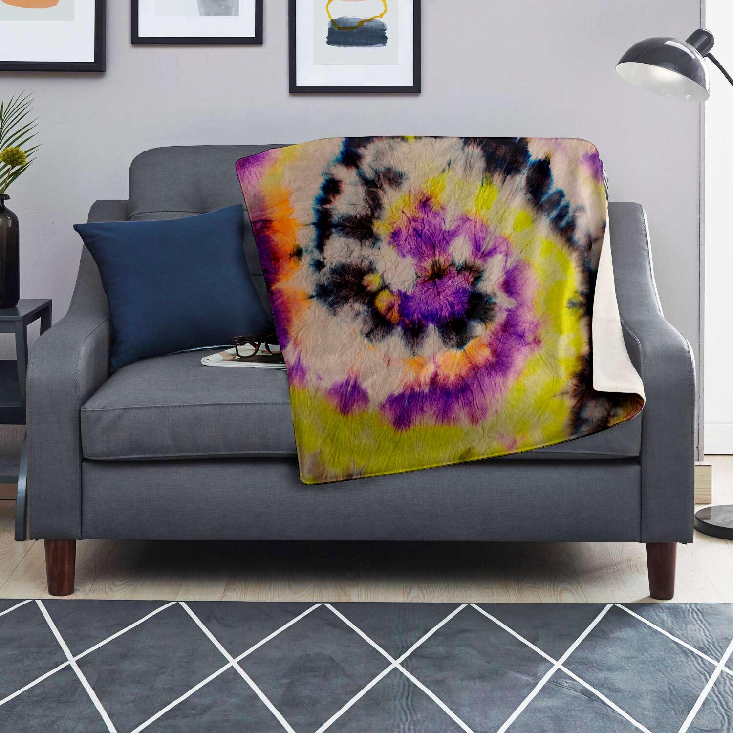 Spiral Hippie Tie Dye Blanket-grizzshop