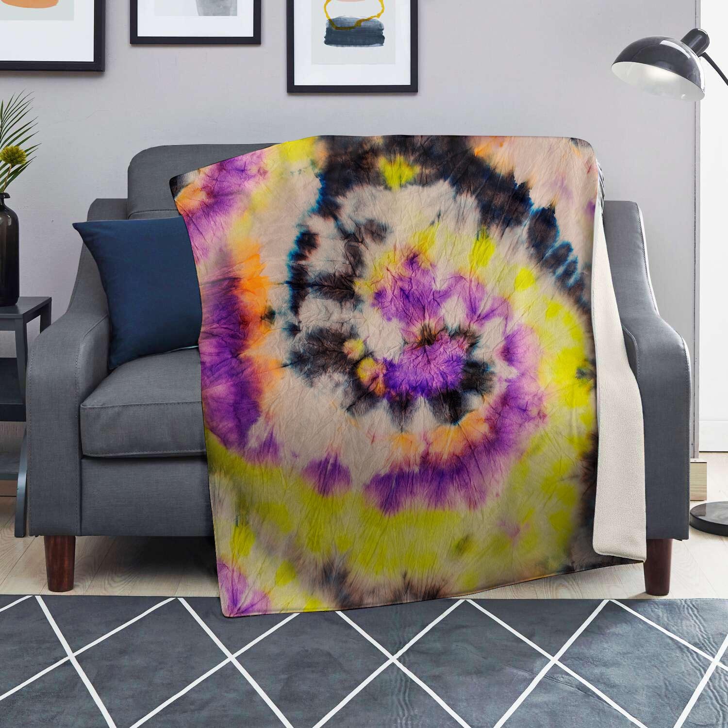 Spiral Hippie Tie Dye Blanket-grizzshop