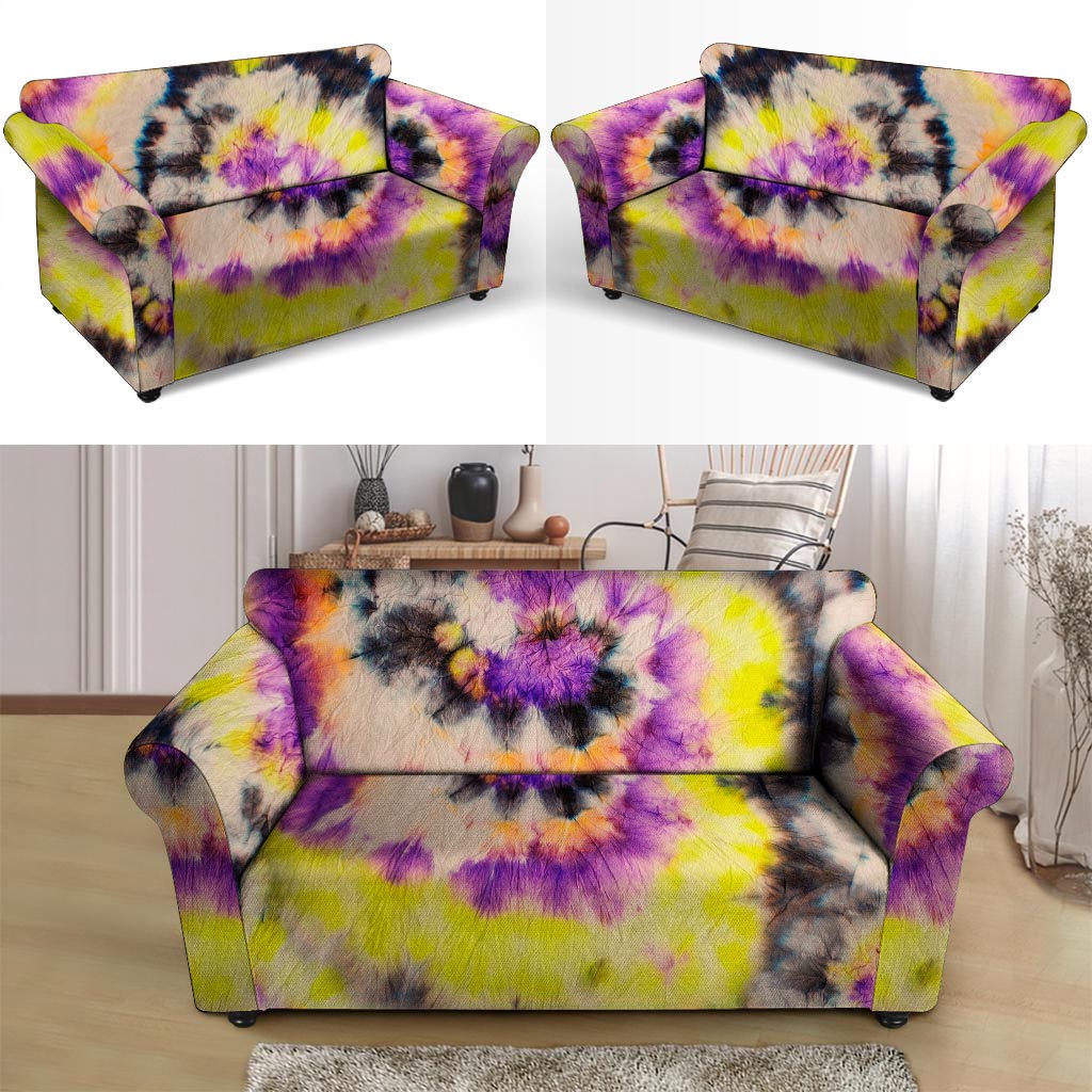 Spiral Hippie Tie Dye Loveseat Cover-grizzshop