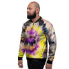 Spiral Hippie Tie Dye Men's Bomber Jacket-grizzshop