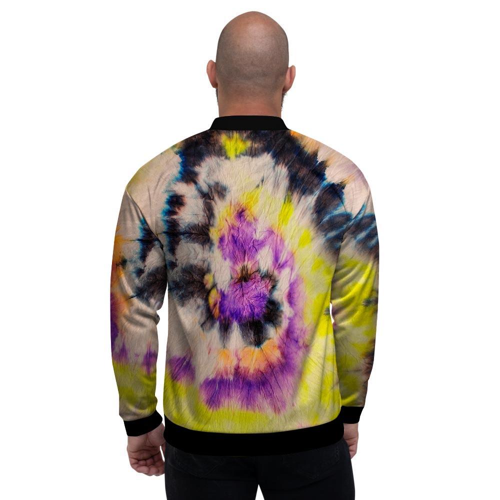 Spiral Hippie Tie Dye Men's Bomber Jacket-grizzshop