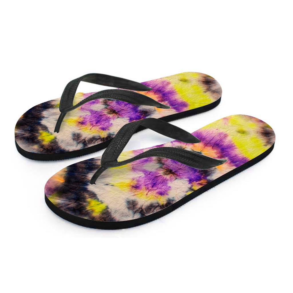 Spiral Hippie Tie Dye Men's Flip Flops-grizzshop