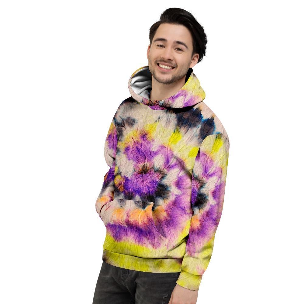 Spiral Hippie Tie Dye Men's Hoodie-grizzshop