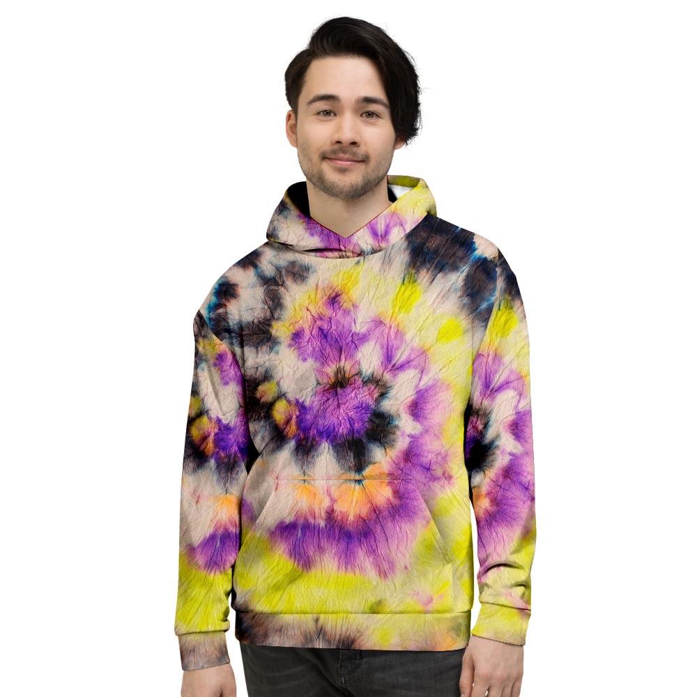 Spiral Hippie Tie Dye Men's Hoodie-grizzshop