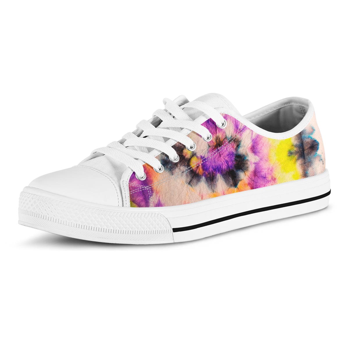 Spiral Hippie Tie Dye Men's Low Top Shoes-grizzshop