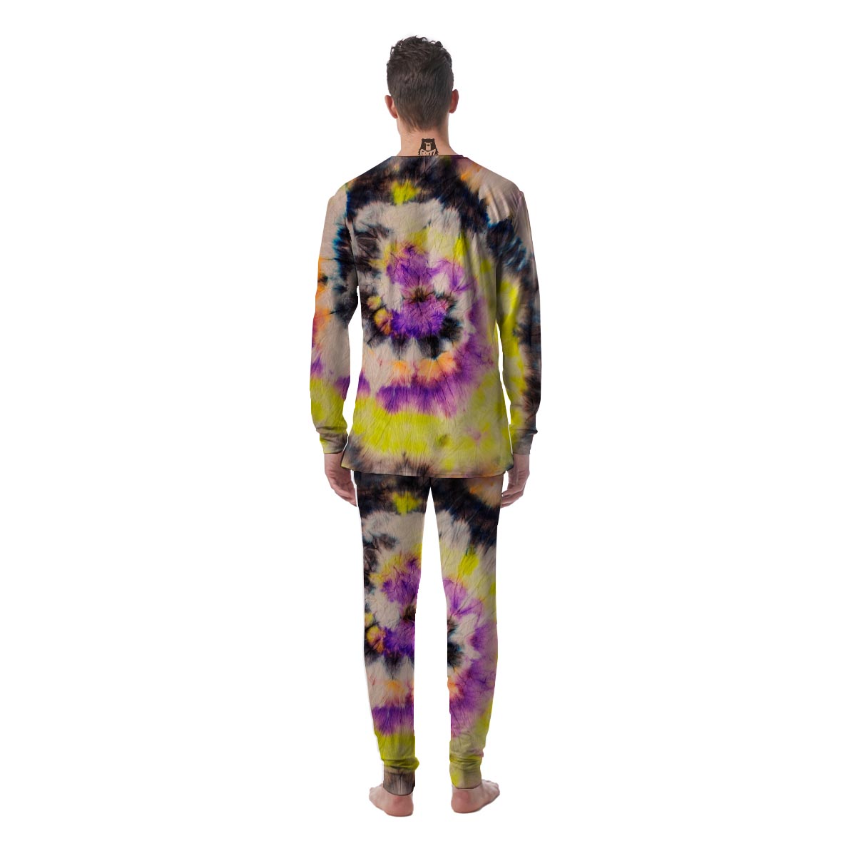 Spiral Hippie Tie Dye Men's Pajamas-grizzshop