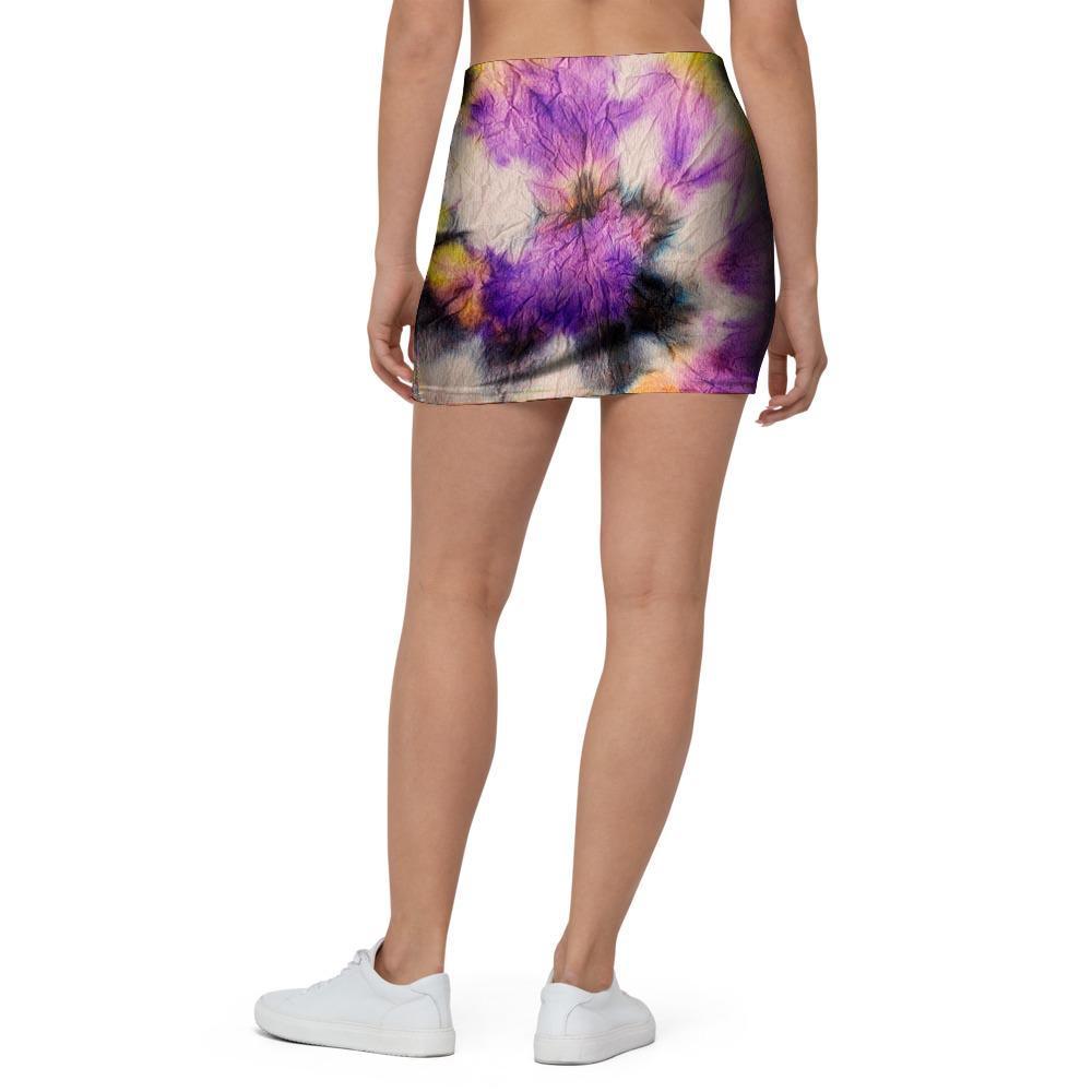 Spiral Hippie Tie Dye Mini Skirt-grizzshop