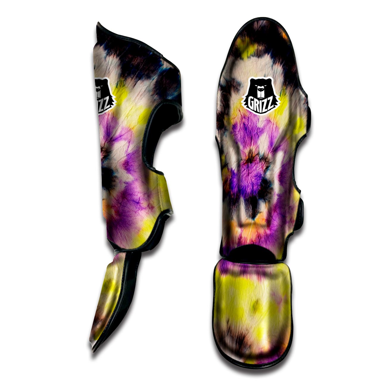 Spiral Hippie Tie Dye Muay Thai Shin Guard-grizzshop