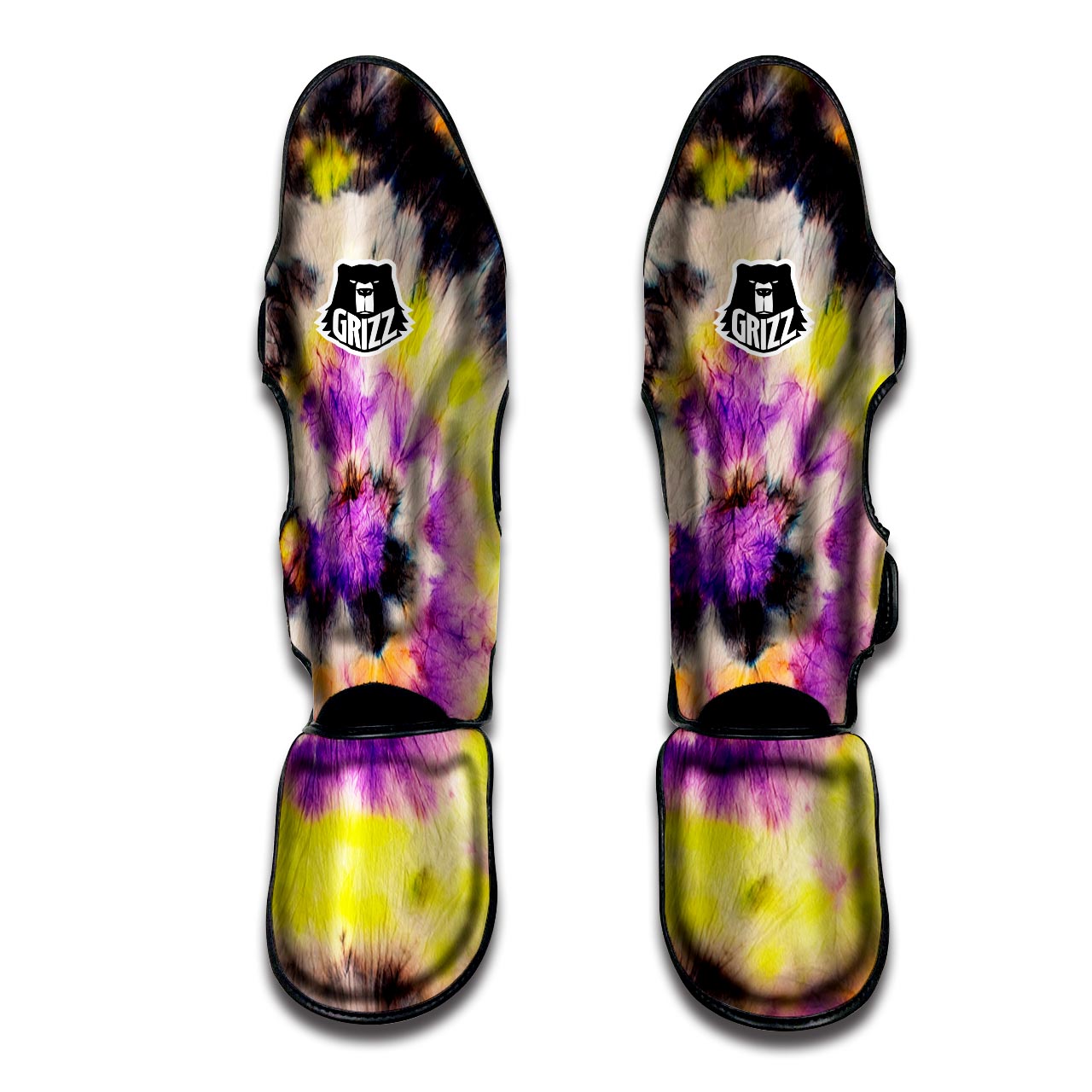 Spiral Hippie Tie Dye Muay Thai Shin Guard-grizzshop