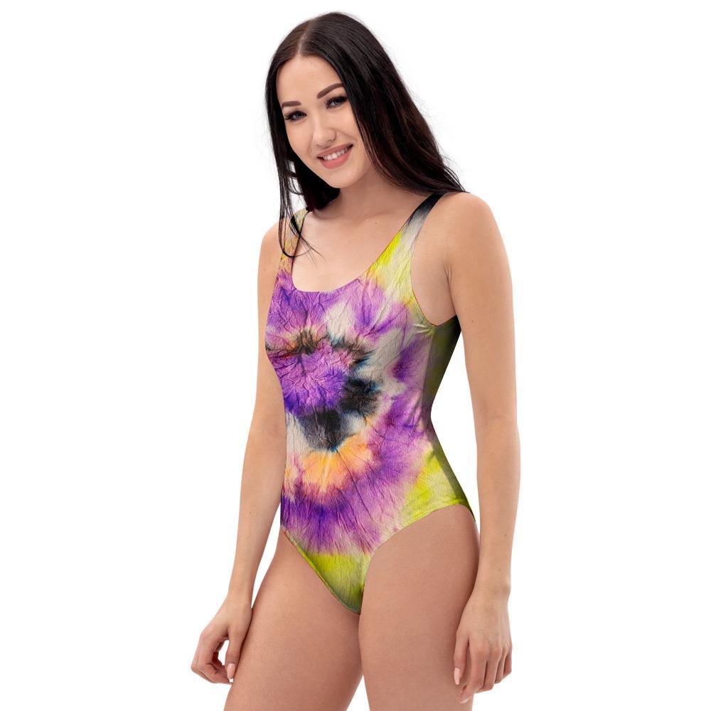 Spiral Hippie Tie Dye One Piece Swimsuite-grizzshop