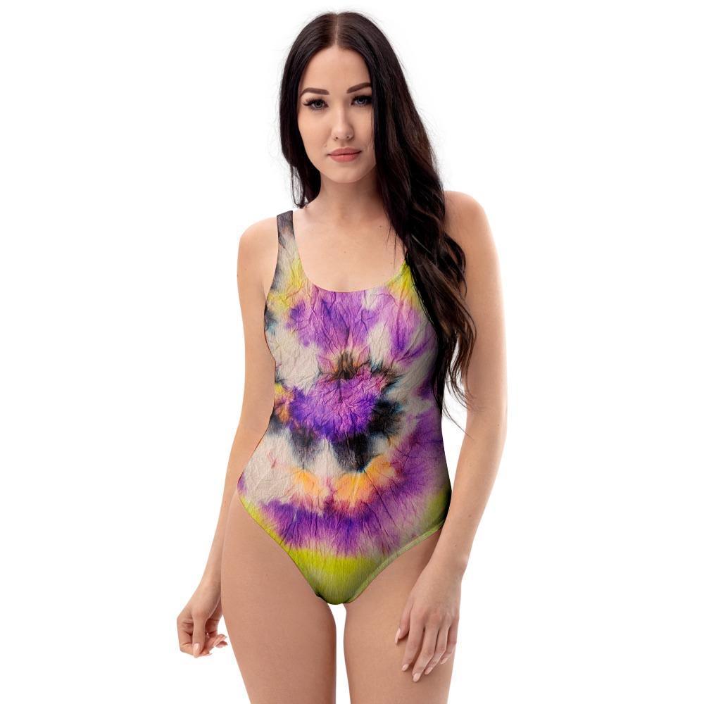 Spiral Hippie Tie Dye One Piece Swimsuite-grizzshop