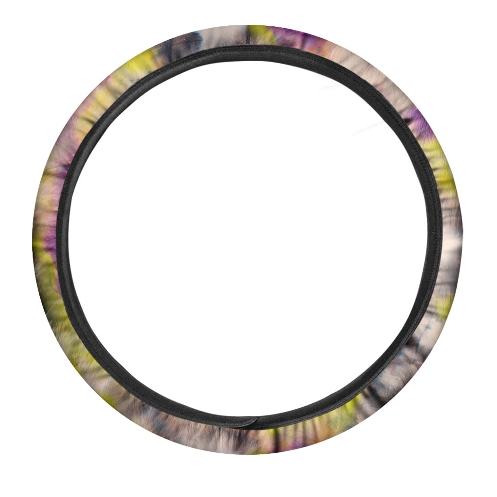 Spiral Hippie Tie Dye Steering Wheel Cover-grizzshop