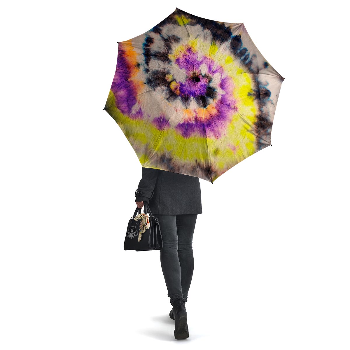 Spiral Hippie Tie Dye Umbrella-grizzshop