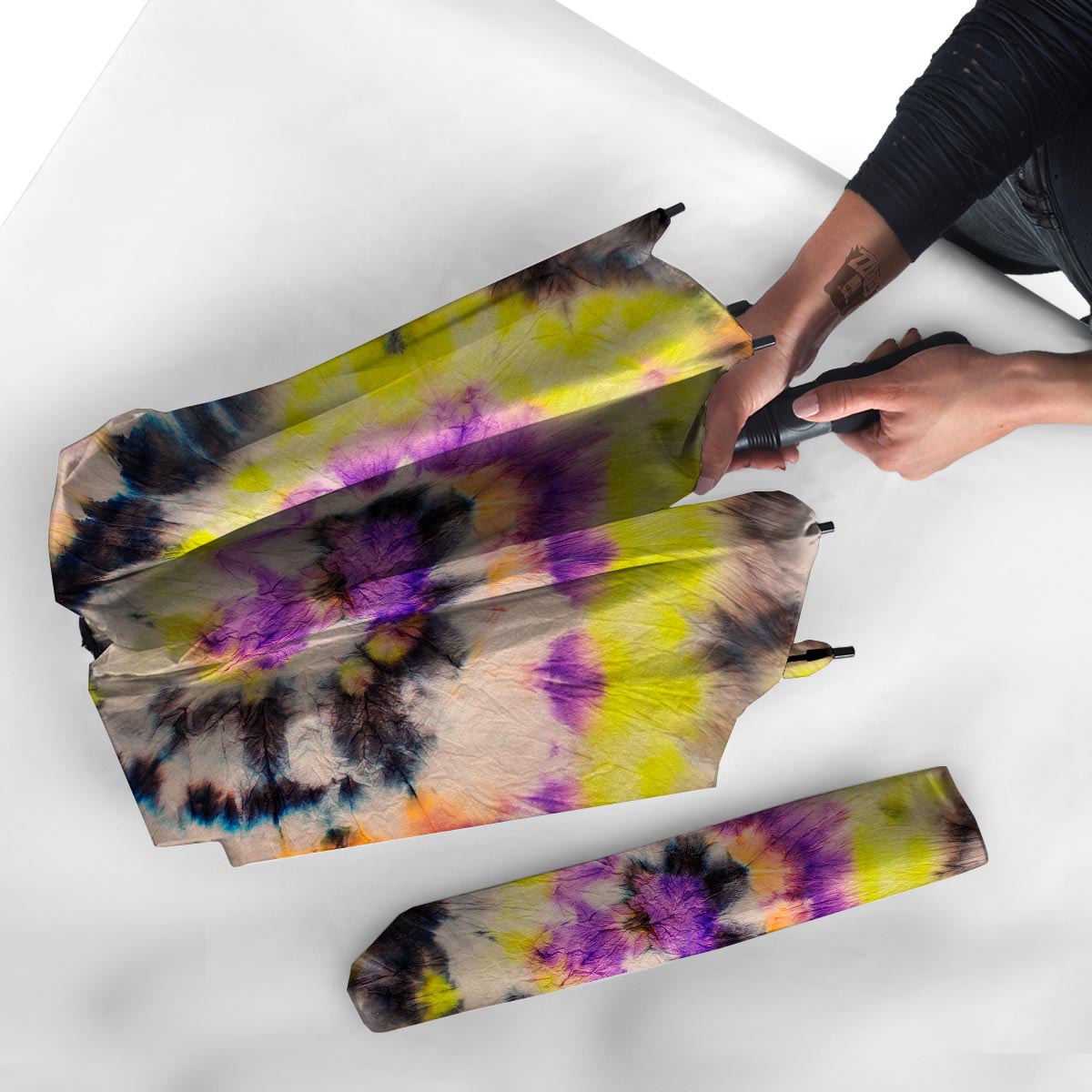 Spiral Hippie Tie Dye Umbrella-grizzshop