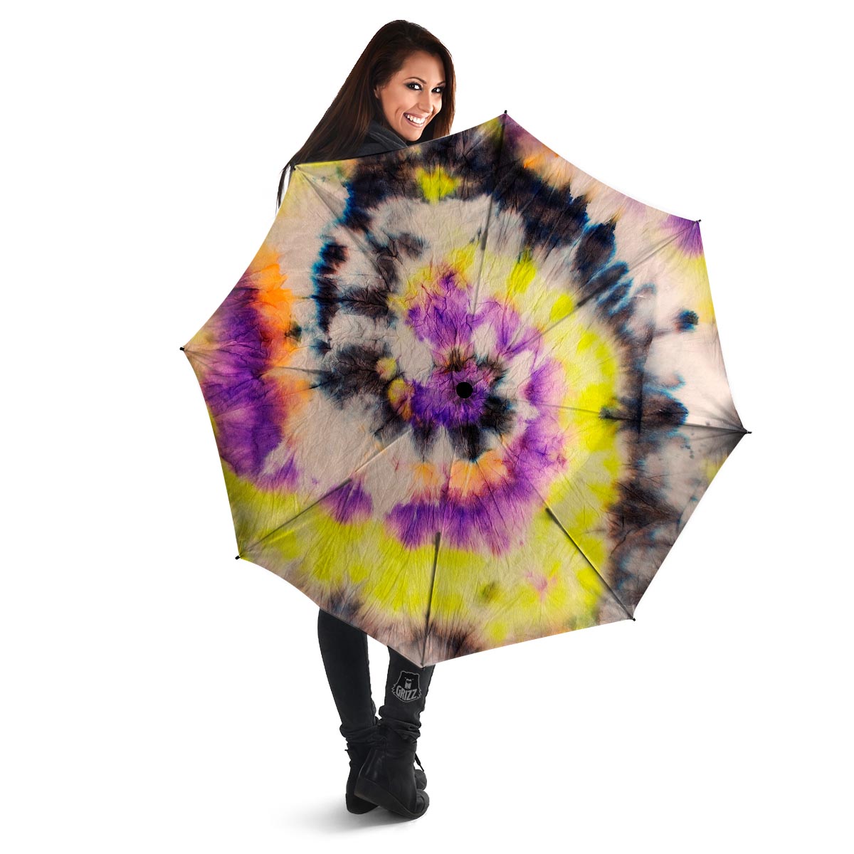 Spiral Hippie Tie Dye Umbrella-grizzshop