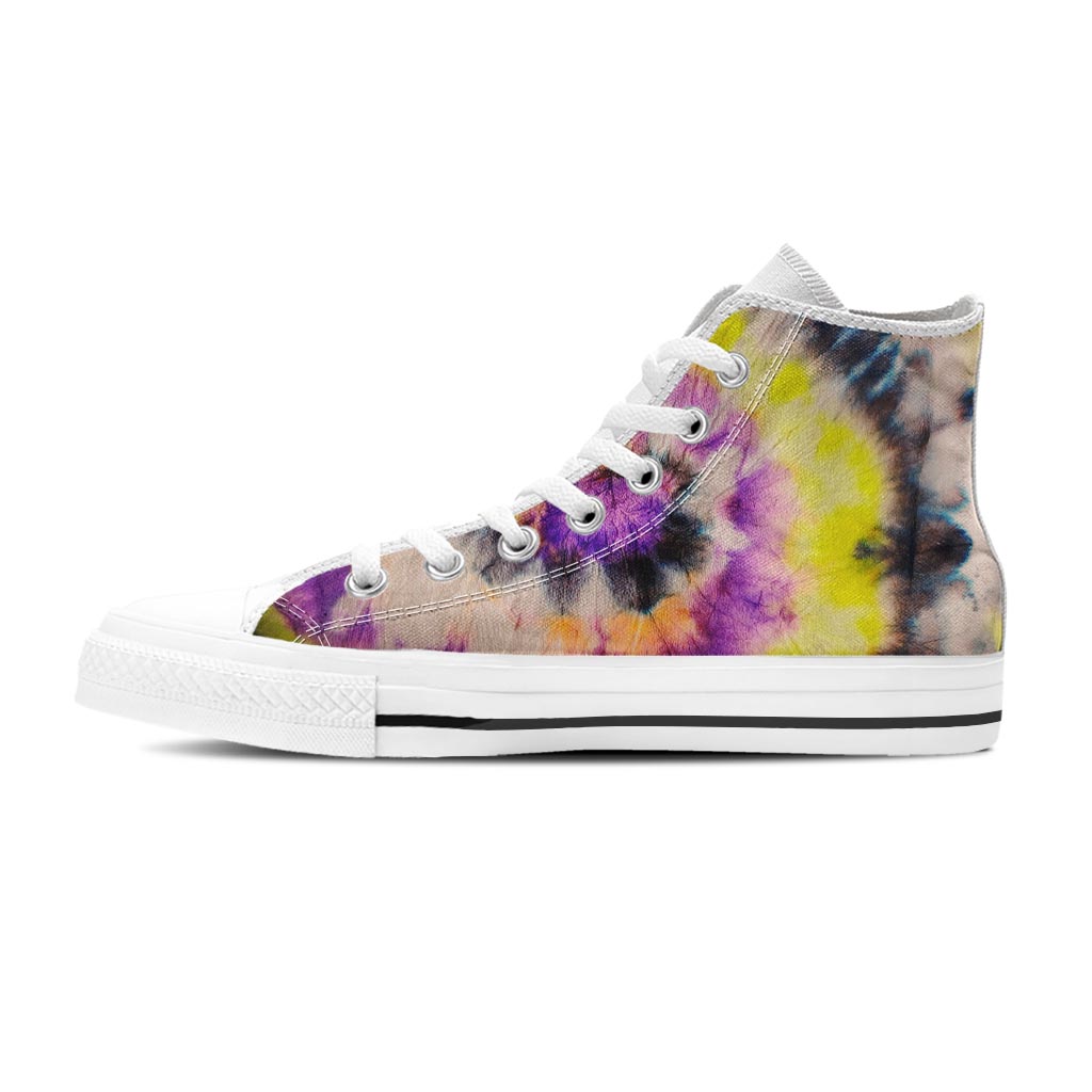 Spiral Hippie Tie Dye Women's High Top Shoes-grizzshop