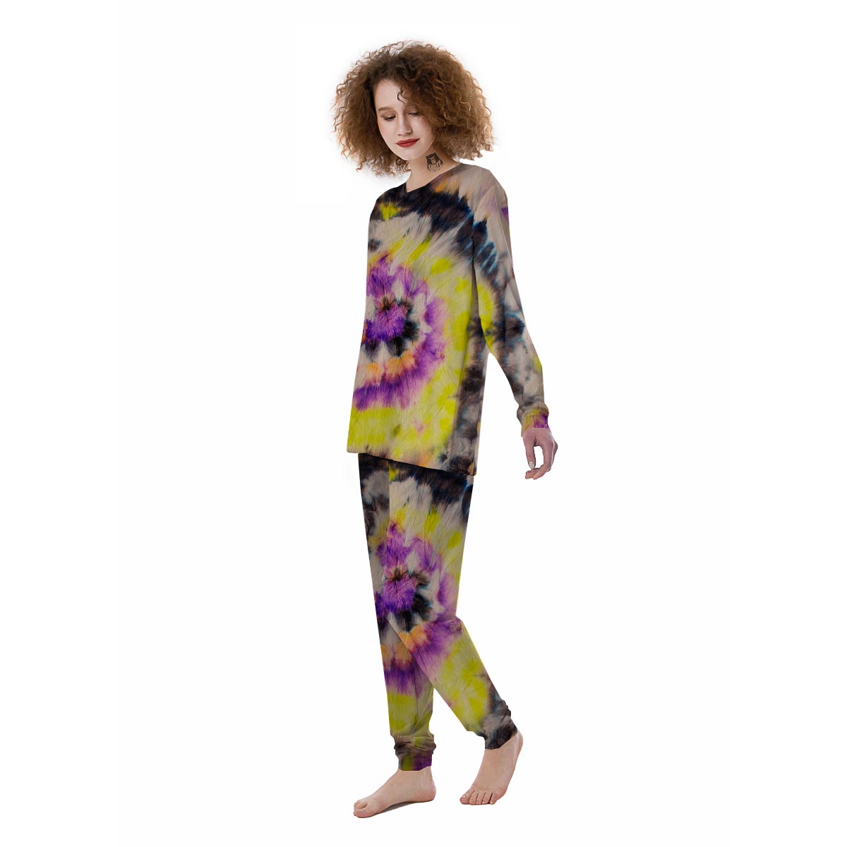 Spiral Hippie Tie Dye Women's Pajamas-grizzshop