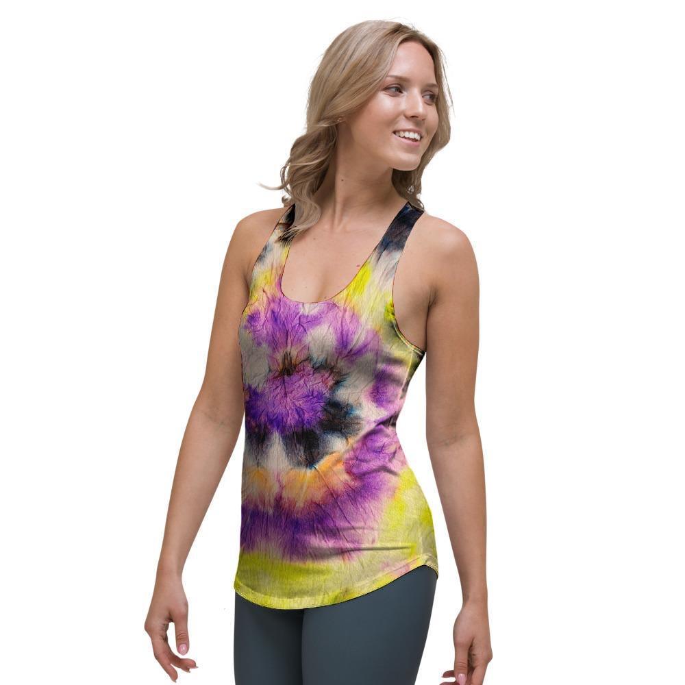 Spiral Hippie Tie Dye Women's Racerback Tank Top-grizzshop