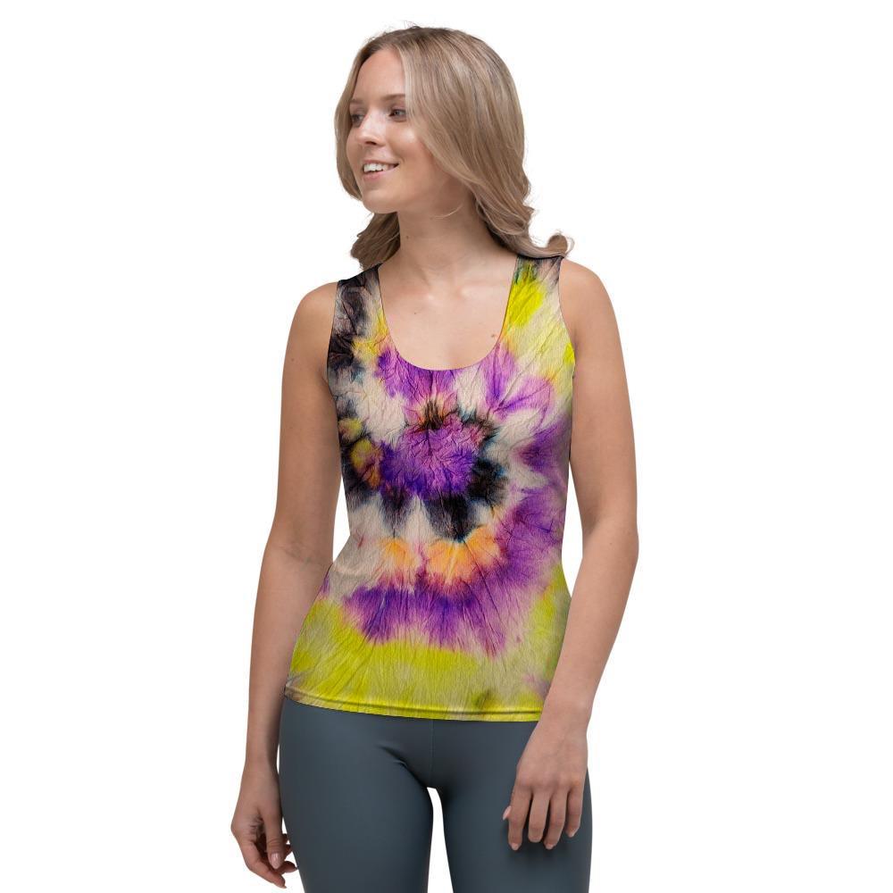 Spiral Hippie Tie Dye Women's Tank Top-grizzshop