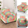 Spiral Tie Dye Armchair Cover-grizzshop