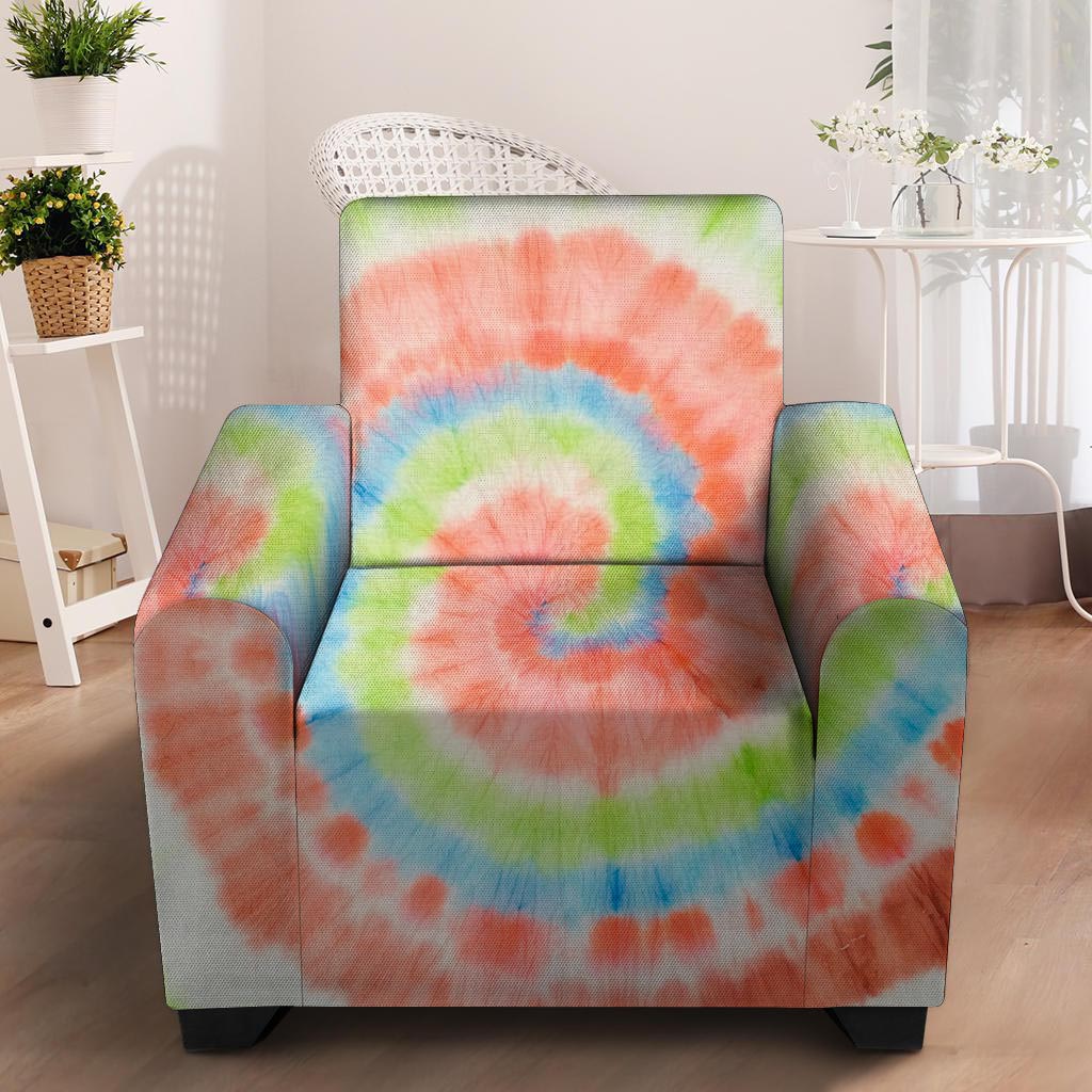 Spiral Tie Dye Armchair Cover-grizzshop