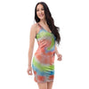 Spiral Tie Dye Bodycon Dress-grizzshop