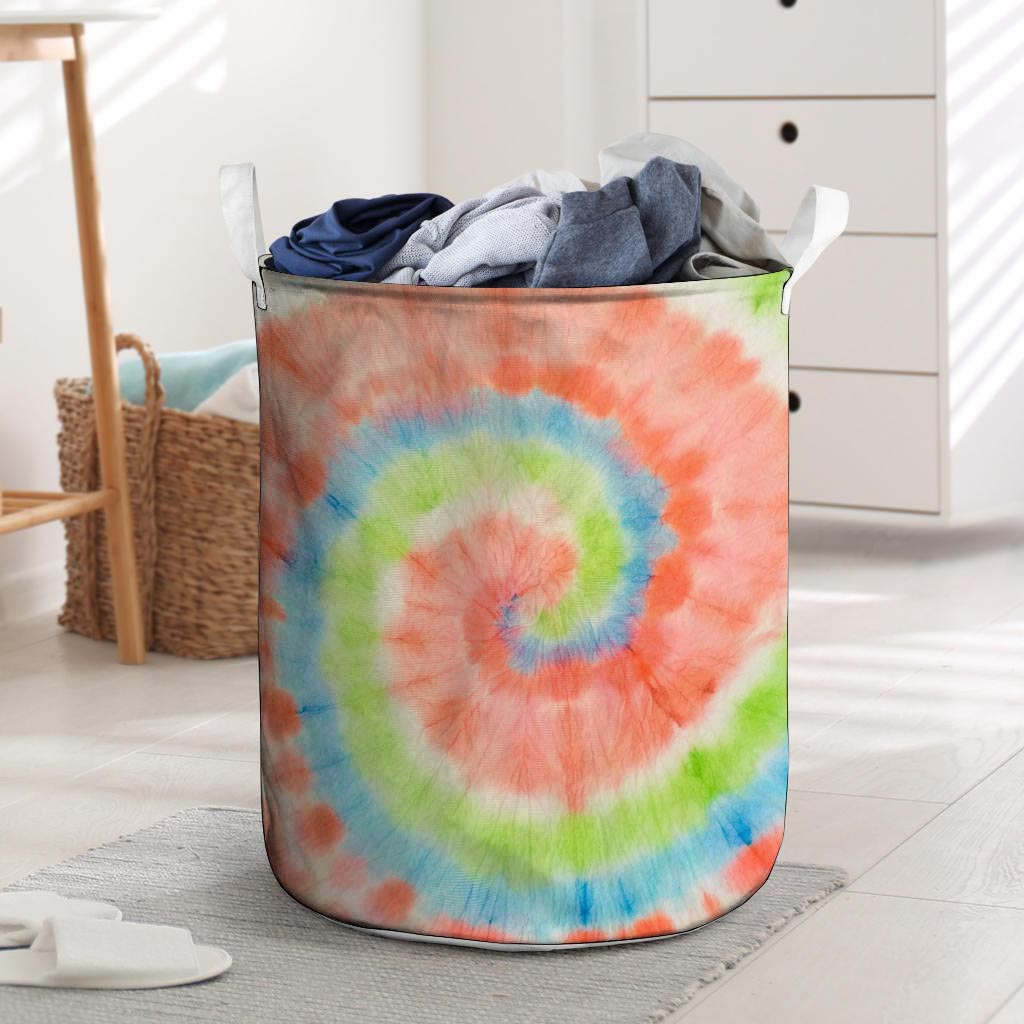 Spiral Tie Dye Laundry Basket-grizzshop